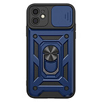 Mayaxess Coque pour iPhone 11 avec Anneau Magnétique Rotatif et Cache Caméra Coulissant Bleu nuit