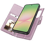 Mayaxess Étui Portefeuille pour Samsung Galaxy A56 Anti-RFID avec Coque Détachable Rose champagne