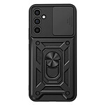 Mayaxess Coque pour Galaxy A34 5G avec Cache Objectif Coulissant et Anneau Magnétique Noir