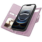 Mayaxess Étui Portefeuille pour iPhone 16e Protection Anti-RFID avec Coque Détachable Rose champagne