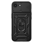 Mayaxess Coque pour iPhone 16e avec Cache Objectif Coulissant et Anneau Support Magnétique Noir Mayaxess Coque pour iPhone 16e avec Cache Objectif Coulissant et Anneau Support Magnétique Noir