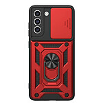 Mayaxess Coque pour Galaxy S21 FE avec Cache Caméra Coulissant et Bague Magnétique Rouge Mayaxess Coque pour Galaxy S21 FE avec Cache Caméra Coulissant et Bague Magnétique Rouge
