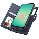 Mayaxess Étui Portefeuille pour Samsung Galaxy A26 Anti-RFID avec Coque Détachable Bleu nuit