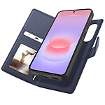 Mayaxess Étui Portefeuille pour Samsung Galaxy A37 Anti-RFID avec Coque Détachable Bleu nuit