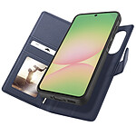 Mayaxess Étui Portefeuille pour Samsung Galaxy A56 Protection Anti-RFID Coque Détachable Bleu nuit