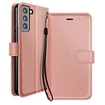 Mayaxess Étui Portefeuille pour Samsung Galaxy S21 FE avec Dragonne Rose gold Mayaxess Étui Portefeuille pour Samsung Galaxy S21 FE avec Dragonne Rose gold