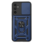 Mayaxess Coque pour Galaxy A34 5G avec Anneau Magnétique Rotatif et Cache Caméra Coulissant Bleu nuit