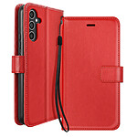 Mayaxess Étui Portefeuille pour Samsung Galaxy A34 5G avec Dragonne et Support Vidéo Rouge Mayaxess Étui Portefeuille pour Samsung Galaxy A34 5G avec Dragonne et Support Vidéo Rouge