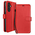 Mayaxess Étui Portefeuille pour Samsung Galaxy A27 avec Dragonne et Support Vidéo Rouge Mayaxess Étui Portefeuille pour Samsung Galaxy A27 avec Dragonne et Support Vidéo Rouge