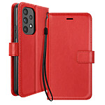 Mayaxess Étui Portefeuille pour Samsung Galaxy A53 5G avec Dragonne et Support Vidéo Rouge Mayaxess Étui Portefeuille pour Samsung Galaxy A53 5G avec Dragonne et Support Vidéo Rouge