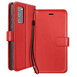 Mayaxess Étui Portefeuille pour Samsung Galaxy S20 FE avec Dragonne et Support Vidéo Rouge Mayaxess Étui Portefeuille pour Samsung Galaxy S20 FE avec Dragonne et Support Vidéo Rouge