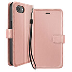 Mayaxess Étui Portefeuille pour iPhone 16e avec Dragonne et Support Vidéo Rose gold