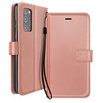 Mayaxess Étui Portefeuille pour Samsung Galaxy S20 FE avec Dragonne et Support Vidéo Rose gold