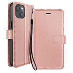 Mayaxess Étui Portefeuille pour iPhone 13 avec Dragonne et Support Vidéo Rose gold