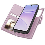 Mayaxess Étui Portefeuille 2 en 1 pour Honor 600 Smart Anti-RFID avec Coque Détachable Rose