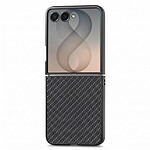 Avizar Coque pour Galaxy Z Flip 8 Effet Cuir Carbone avec Bords Surélevés