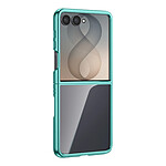 Avizar Coque pour Galaxy Z Flip 8 Articulée avec Ancrage et Contour Chromé
