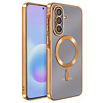 Avizar Coque pour Galaxy A57 MagSafe Souple Antichocs avec Contour Chromé