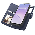 Mayaxess Étui Portefeuille 2 en 1 pour Honor 600 Smart Anti-RFID avec Coque Détachable Bleu
