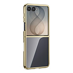 Avizar Coque pour Galaxy Z Flip 8 Articulée avec Ancrage et Contour Chromé