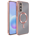 Avizar Coque pour Galaxy A57 MagSafe Souple Antichocs avec Contour Chromé Avizar Coque pour Galaxy A57 MagSafe Souple Antichocs avec Contour Chromé