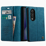 Caseme Étui pour Galaxy Z Fold 8 en Cuir Grainé Anti-RFID avec Porte-cartes et Support Vert