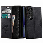 CaseMe Étui pour Galaxy Z Fold 8 en Cuir Grainé Anti-RFID avec Porte-cartes et Support Noir