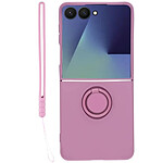 Avizar Coque pour Galaxy Z Flip8 Soft-Touch avec Bague de Support et Dragonne