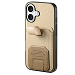 Avizar Coque pour iPhone 17 Effet Tissu avec Support et Porte-Cartes