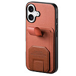 Avizar Coque pour iPhone 17 Effet Tissu avec Support et Porte-Cartes
