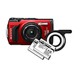 OM SYSTEM Compact étanche TG7 Kit Micro Adventure Rouge OM SYSTEM Compact étanche TG7 Kit Micro Adventure Rouge