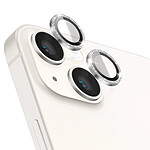 Zanaé Protection Caméra pour iPhone 14 / 14 Plus en Verre Trempé et Aluminium Renforcé Argent