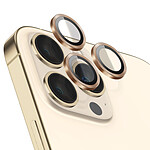 Zanaé Protection Caméra pour iPhone 13 Pro / 13 Pro Max en Verre Trempé et Aluminium Dorée