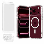 Evetane Coque iPhone 18 Pro Antichoc compatible Magsafe + 2 Protections écran et 2 protections Objectif Caméra