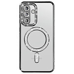 Coque pour Galaxy A56 / A36 Compatible MagSafe avec Contour à Strass Noir Coque pour Galaxy A56 / A36 Compatible MagSafe avec Contour à Strass Noir