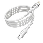 Zanaé Câble USB-C vers Lightning pour iPhone / iPad / AirPods Tressé 1.2 m Anti-nœuds Blanc
