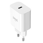 Zanaé Chargeur USB-C Power Delivery 20W Compatible Smartphones et Tablettes Rapide Blanc