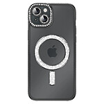 Avizar Coque pour iPhone 15 Plus Compatible MagSafe avec Contour à Strass