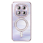 Coque pour Redmi Note 15 Pro 5G Compatible MagSafe avec Contour à Strass Rose Coque pour Redmi Note 15 Pro 5G Compatible MagSafe avec Contour à Strass Rose