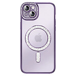 Avizar Coque pour iPhone 15 Plus Compatible MagSafe avec Contour à Strass