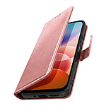 Étui Portefeuille pour Redmi 17 Chesterfield avec Fonction Support Vidéo Rose gold