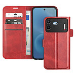 Étui Portefeuille pour Nothing Phone 4b Effet Cuir Vintage avec Support Rouge Étui Portefeuille pour Nothing Phone 4b Effet Cuir Vintage avec Support Rouge