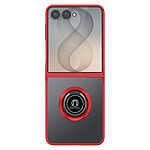 Coque pour Samsung Galaxy Z Flip 8 Anneau Magnétique Rotatif et Support Rouge Coque pour Samsung Galaxy Z Flip 8 Anneau Magnétique Rotatif et Support Rouge