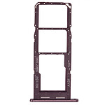 Tiroir Dual Nano SIM / Carte Micro-SD pour Galaxy A14 5G Bordeaux