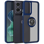 Coque pour Motorola Moto G35 Bague Métallique Support Vidéo Bleu nuit