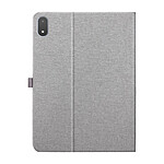 Étui pour OnePlus Pad 3 Effet Cuir Toilé avec Support et Porte-Cartes Gris