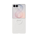 Samsung Coque pour Galaxy Z Flip 8 avec Anneau Magnétique en Silicone Soft-Touch Blanc Samsung Coque pour Galaxy Z Flip 8 avec Anneau Magnétique en Silicone Soft-Touch Blanc