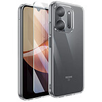 Mayaxess Pack de Protection pour Redmi 17C 5G avec Coque et Verre Trempé Transparent