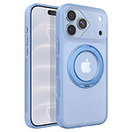Générique Coque MagSafe pour iPhone 18 Pro avec Dos Translucide et Anneau Rotatif Bleu