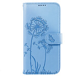 Zanaé Étui Portefeuille pour Galaxy A17 Premium Design Fleurs Papillon Bleu clair